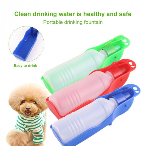 Bouteille d'eau portative extérieure pour chien/animal de compagnie de 250 ml, livraison de couleur aléatoire SH07421328-06