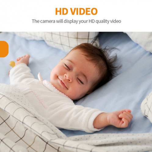 VB605 Moniteur pour bébé avec caméra de surveillance sans fil à affichage à cristaux liquides de 2,4 pouces à cristaux liquides, 2,4 GHz, Prise en charge de la conversation en arrière, Vision nocturne (Blanc) SH140W231-013