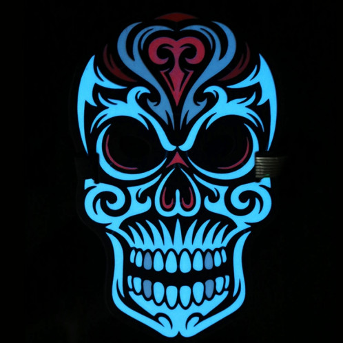 Halloween commande vocale Cool LED Light Lumineux Incandescent Flash Cosplay Visage Masque Parti Fournitures SH470F1247-08