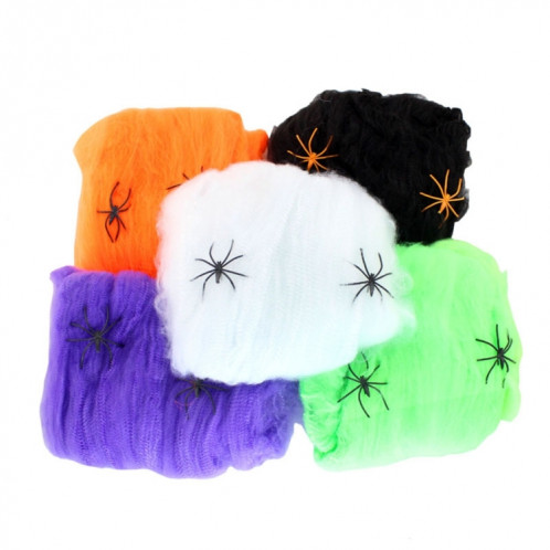 Toiles d'araignée de fils de coton de 5 accessoires de Halloween de PCS, livraison aléatoire de couleur SH14921568-011