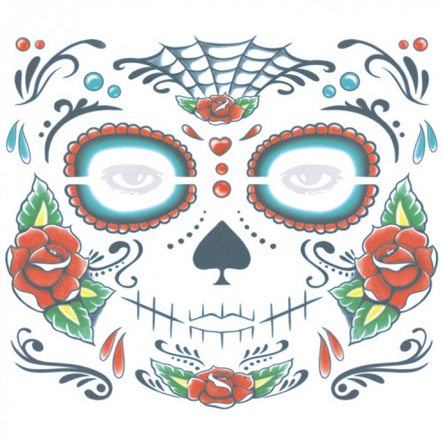 Autocollants provisoires imperméables de tatouage de visage de 3 PCS Halloween, taille: 240 * 210mm SH1945125-03