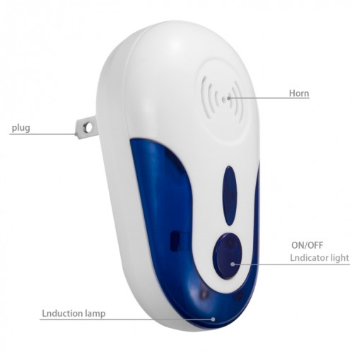 4W anti-moustique électronique ultrasonique anti-moustique rat souris cafard insecte répulsif, AC 90-250V SH2221357-06