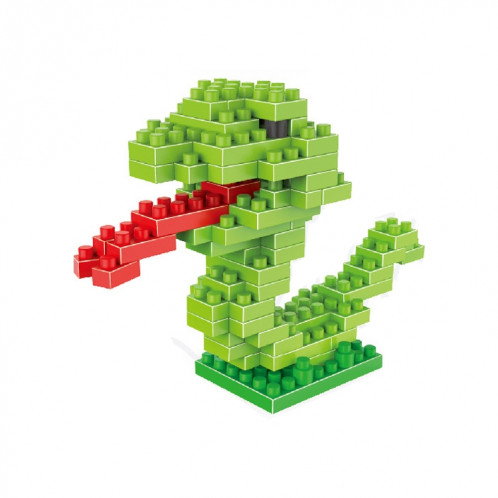 Modèle assemblé Lego de blocs de construction en particules de diamant en plastique avec motif de serpent SH72131241-04