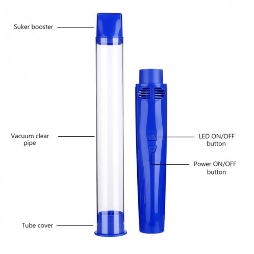 SK818 USB Chargement Insectes Bugs Pièges Aspiration Attrape-Araignée Électrique Avec Lumière LED (Bleu) SH879L1888-011