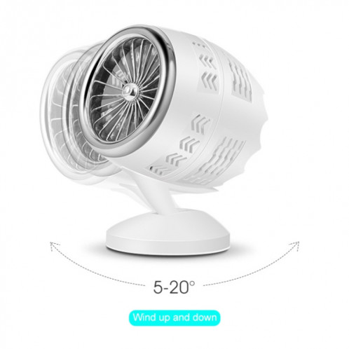 Refroidisseur d'air de ventilateur électrique de bureau à cycle de convection d'air de charge mini USB réglable, supporte le contrôle à 2 vitesses (or noir) SH26BJ1097-09