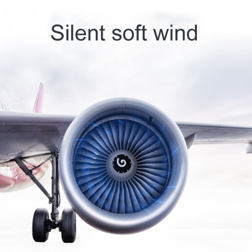Refroidisseur d'air de ventilateur électrique de bureau à cycle de convection d'air de charge mini USB réglable, supporte le contrôle à 2 vitesses (argent) SH926S1531-09