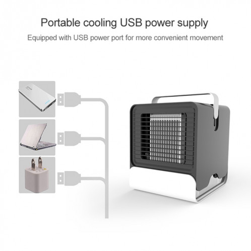 Spades Un nouveau refroidisseur d'air d'humidification domestique de ventilateur de climatisation à ions négatifs (noir) SH976B651-015
