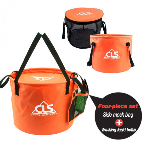 30L 4 en 1 PVC pliant extérieur double panier de vidange Camping sac d'équipement de pêche SH3001490-08