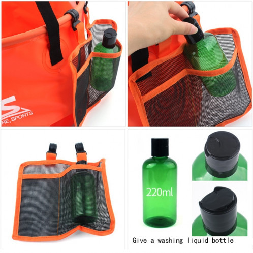 30L 4 en 1 PVC pliant extérieur double panier de vidange Camping sac d'équipement de pêche SH3001490-08