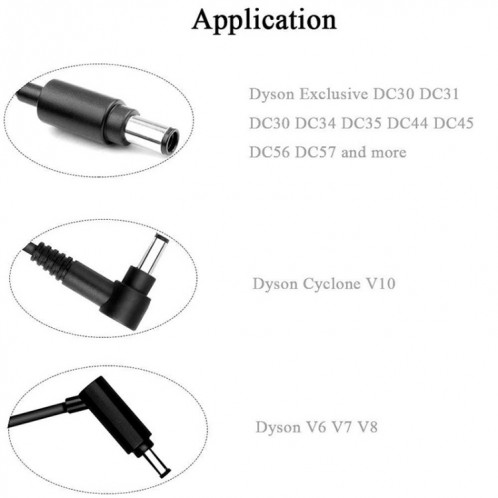 Adaptateur de chargeur d’aspirateur 24,35V pour Dyson V8 V7 V6 DC58 / 59/60/72/74 SH3075708-06
