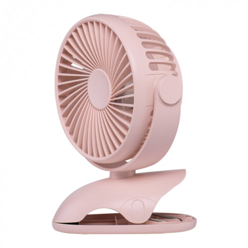 OCUBE D603 4W Chargement USB Ventilateur de bureau avec pince de ventilateur, avec commande à 4 vitesses (Rose) SO348F1871-015