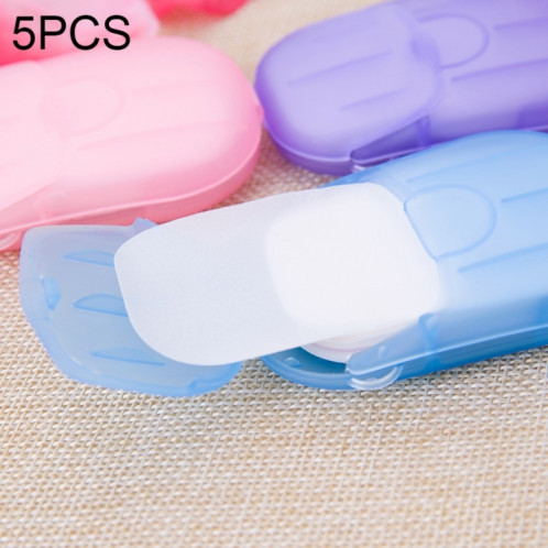 Mini papier de savon en boîte de savon de confettis portatif jetable de 5 PCS, livraison de couleur aléatoire SH3694655-010