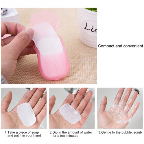 Mini papier de savon en boîte de savon de confettis portatif jetable de 5 PCS, livraison de couleur aléatoire SH3694655-010