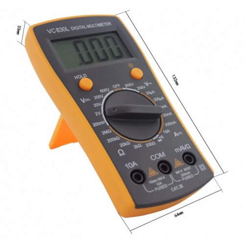 BEST-VC830L Multimètre numérique de poche pour outil de réparation professionnel SB39501540-07