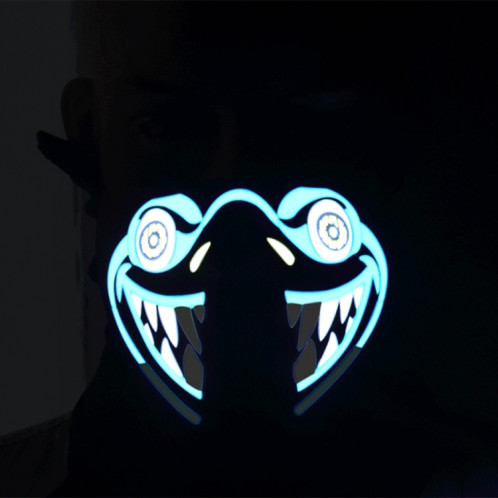 Masque de Cosplay FG-MA-027 Halloween Mask avec commande vocale à DEL à lumière froide SH43871674-011