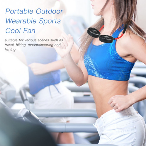 Ventilateur de sport portable ajustable portable multifonctions (noir) SH529B57-010