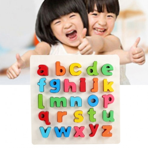 Arc en ciel petite lettre az style enfants précoce éducation en bois blocs de construction jouets jouets éducatifs interaction parent-enfant, taille: 32 * 32 * 3 cm SH188D45-05
