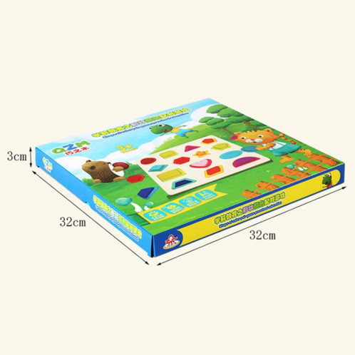 Arc en ciel petite lettre az style enfants précoce éducation en bois blocs de construction jouets jouets éducatifs interaction parent-enfant, taille: 32 * 32 * 3 cm SH188D45-05