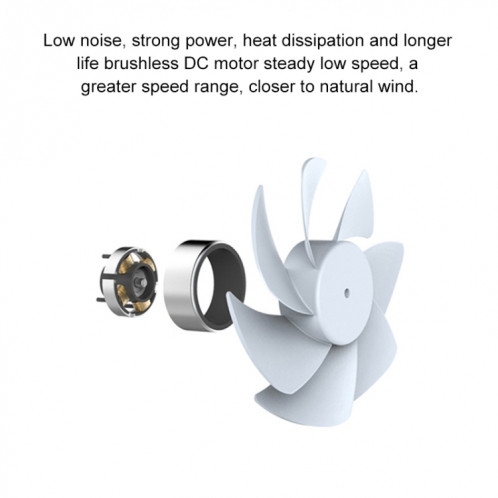 T9 Ventilateur d'humidification de bureau à chargement USB réglable et portable avec commande à 3 vitesses (blanc) SH197W694-013