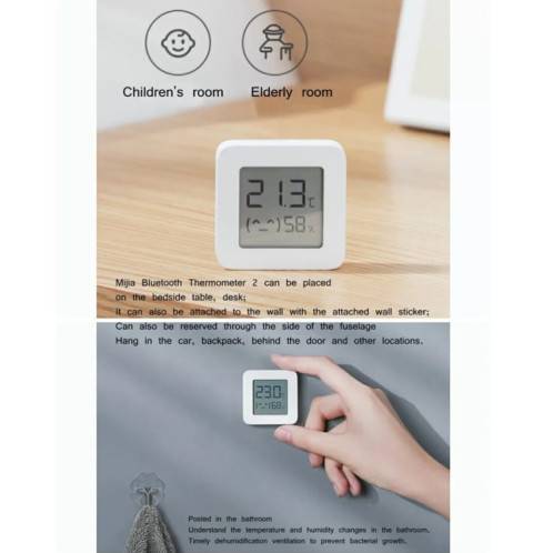 Thermomètre de température et d'humidité Bluetooth d'origine Xiaomi Mijia 2 SX52401951-014