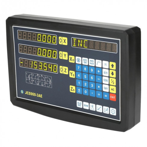 JCS900-3AE Trois axes Digital Readout Présentoir Machine Tour, Plug UA SH66AU446-05
