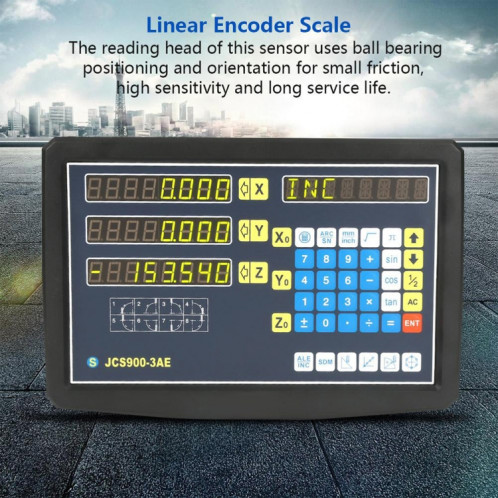 JCS900-3AE Trois axes Digital Readout Présentoir Machine Tour, Plug UA SH66AU446-05