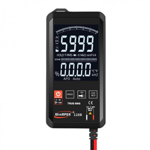 HY128B écran d'affichage inverse ultra-mince tactile multimètre numérique intelligent entièrement automatique haute précision vraie valeur efficace multimètre SH5482426-08
