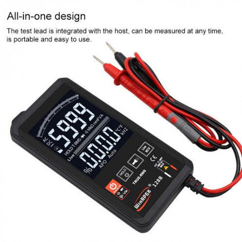 Multimètre numérique intelligent tactile Ultra-mince à écran couleur HY128C multimètre à valeur efficace réelle de haute précision entièrement automatique SH5483932-08