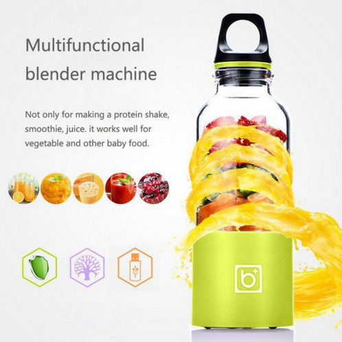 Bingo 500 ml Mini Portable USB Rechargeable Électrique Juicer Cup Juicer Blender, 22000 tours par minute (vert) SH570G248-012