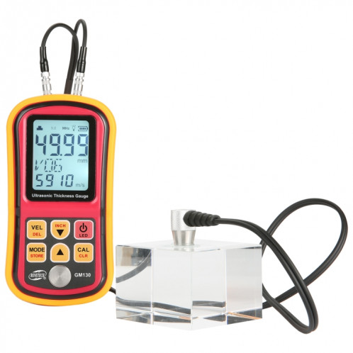Benetech GM130 Compteur d'épaisseur d'épaisseur ultrasonique de la jauge de testeur de mesure: 1,00 ~ 300.0mm SB55881492-08
