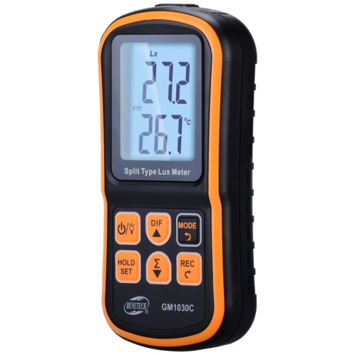 Benetech GM1030C Illuminomètre numérique divisé portable Lux compteur SB55951234-07