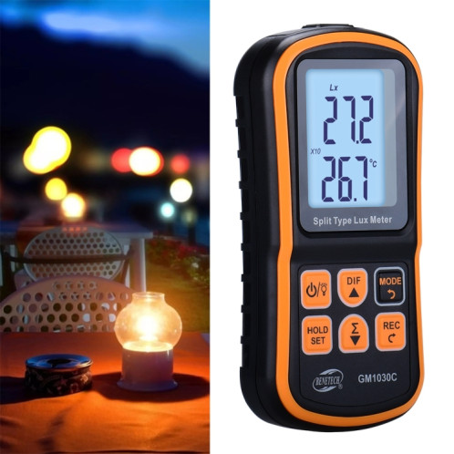 Benetech GM1030C Illuminomètre numérique divisé portable Lux compteur SB55951234-07