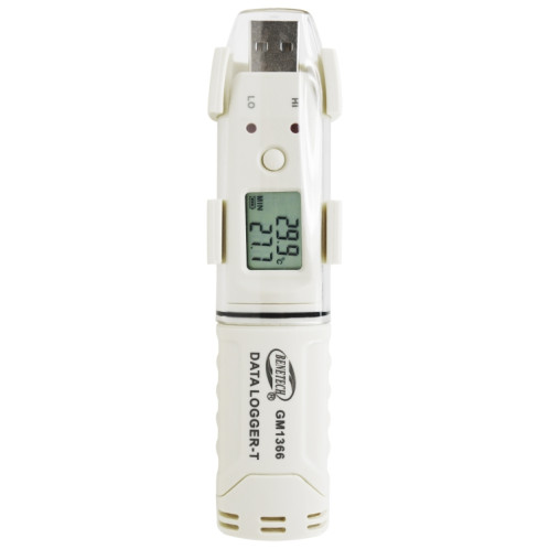 Benetech GM1366 Recordeur de température et d'humidité numérique USB avec alarme SB5604968-07