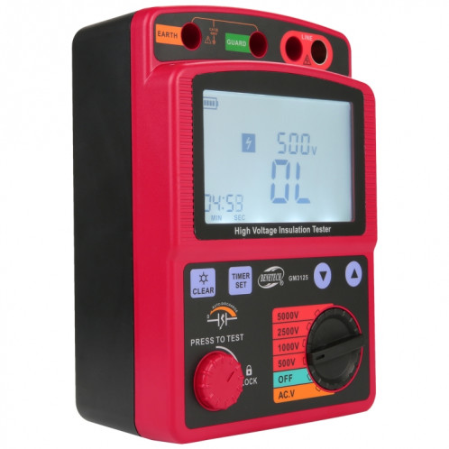 Benetech GM3125 Testeur de résistance de testeur d'isolement haute tension haute tension SB561131-07