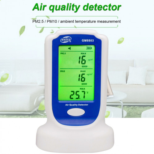Benetech GM8803 Accueil Détecteur de la qualité de l'air intérieur Haze Smog Testeur PM2.5 PM10 Analyseurs de gaz SB56271791-07