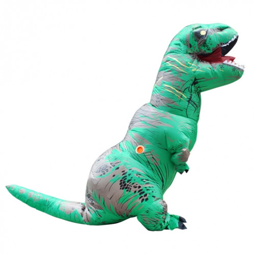 Costume adulte de dinosaure gonflable Halloween costumes de dragon gonflé Costume de fête Carnaval pour femmes hommes (Vert) SH641G94-09