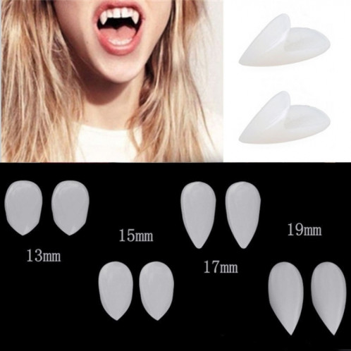 1 paire 13mm Halloween Party Dentiers Accessoires Props Vampire Zombie Devil Fangs Dents SH646A1898-08
