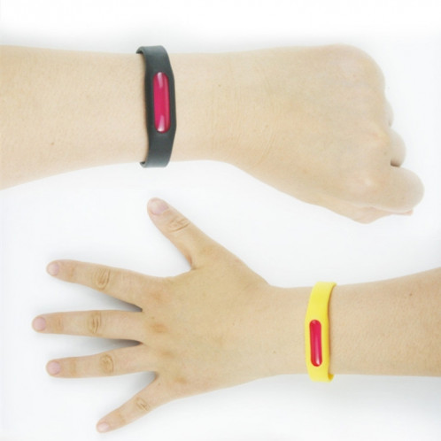 5 PCS anti-moustique Silicone Repellent Bracelet Boucle Wristband Bugs Away, Convient pour les enfants et les adultes, Longueur: 23cm, Aléatoire Couleur Livraison S55666621-09
