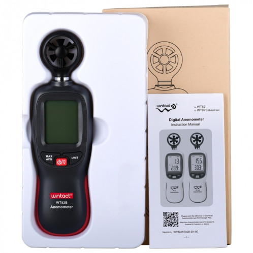 WinTact WT82B Bluetooth Toux Data Logger Air Velocity Mètre SW56691471-07