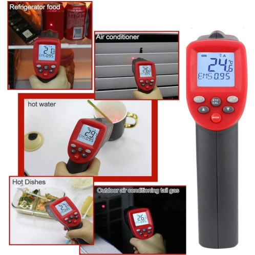 Wintact WT700-50 degrés C ~ 750 degrés C ~ 750 degrés C Thermomètre infrarouge numérique portable portable sans contact portable SW5707827-07