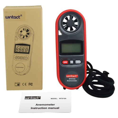 Thermomètre électronique numérique WinTact WT816A Anémomètre SW5708375-08