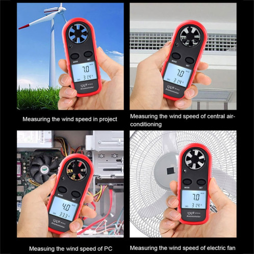 WinTact WT816 Thermomètre électronique numérique anémomètre SW5709451-07