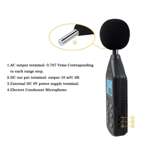 Wintact WT1357 Niveau sonore numérique, plage: 30DB ~ 130DB SW57241723-07