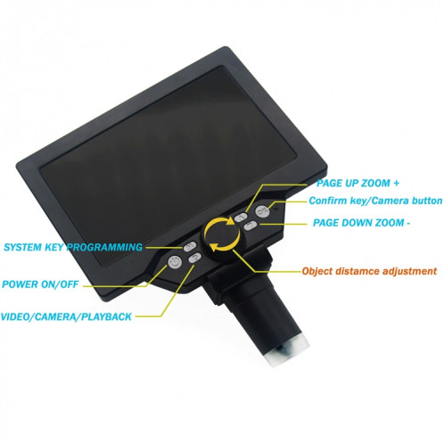 G1200 7 pouces écran LCD 1200X Microscope de support de bureau numérique électronique portable, SH783B1428-06