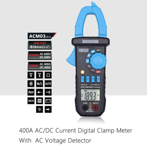 Bsize ACM03 plus 400A Compteur de serrage AC / DC SB5852283-08