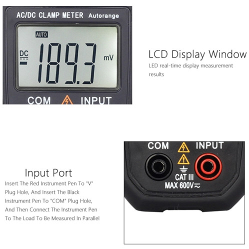 Bsize ACM03 plus 400A Compteur de serrage AC / DC SB5852283-08