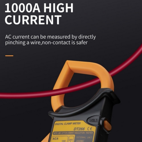ANENG 266X Multimètre automatique de haute précision de haute précision avec sonnerie (jaune) SA854Y1097-07