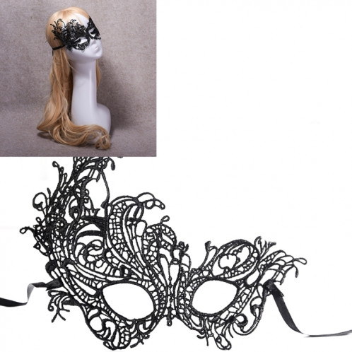 Mascarade halloween fête danse sexy lady dentelle masque phoenix (noir) SH942B79-03