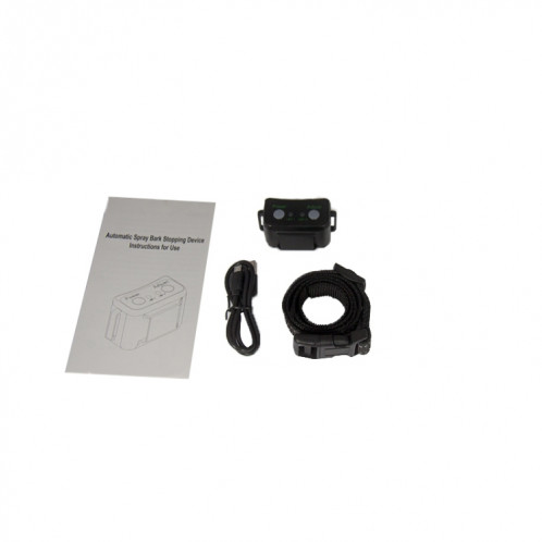 WELLTURN B490 Collier anti-aboiements à pulvérisation automatique pour chien de compagnie étanche rechargeable (noir) SH046B1891-07