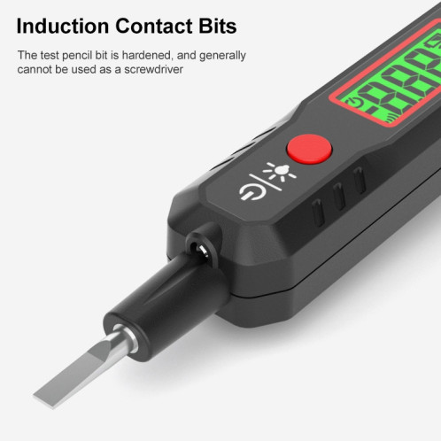 HABOTESA HT89 Type de contact Stylo de test d'alarme sonore et lumineuse à affichage numérique LCD haute sensibilité SH60681917-08